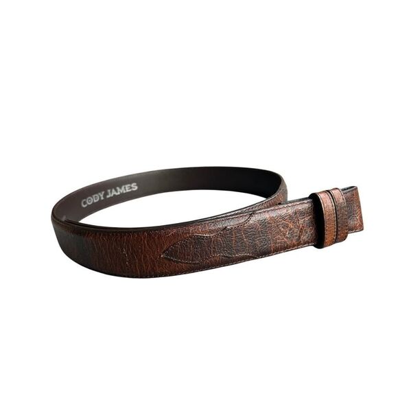 CODY JAMES BOCINE LEATHER HANDMADE MEXICO BELT SIZE 38 NO BUCKLE - Picture 3 of 6